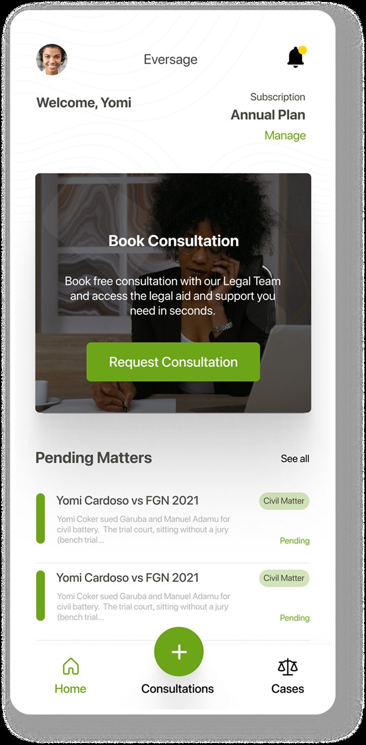 Client dashboard