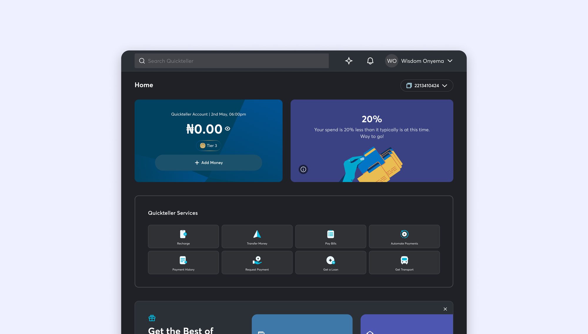 Quickteller web experience